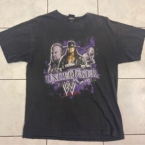 Vintage Y2K 2000s WWE The Undertaker Black T-Shirt Size Medium